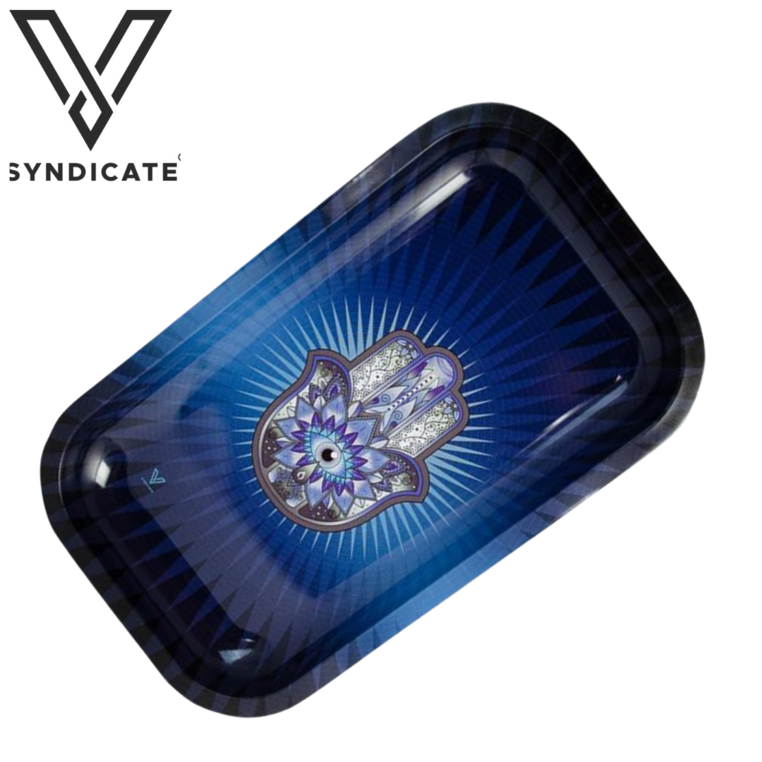 Rolling Tray, V Syndicate®, Hamsa Blue